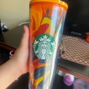 Starbucks Orange Summer 2022 Aqua Terra Floral 24 Oz